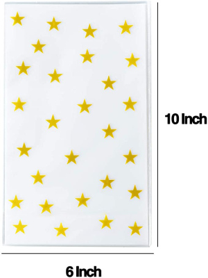 6*10Inch Gold Five-Pointed Star Printing Transparent OPP Packaging Bag Candy Bag Customizable Pattern Size