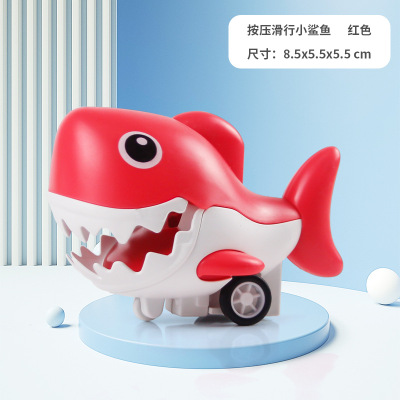 New Cartoon Shark Press Sliding Small Toy Cross-Border Stall Cheap Supply Catering Hot Pot Shop Gifts