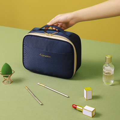 Korean Style New Polyester Portable Cosmetic Bag Skincare Storage Bag Simple Stylish and Portable Travel Storage Wash Bag