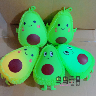 New Cartoon Avocado Luminous Toys Flash Decompression Vent Toys Children's Toys Wholesale Novelty