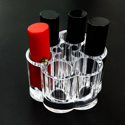 W29-8002 Transparent Lipstick Rack Plum Blossom Display Stand Cosmetic Case Storage Box Lipstick Stand Eyebrow Pencil Eyeliner Box