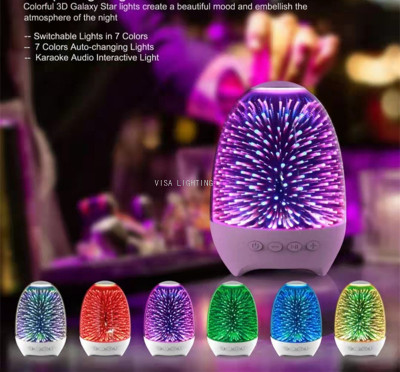 Christmas Gift Plug-in Card Pat Light Touch Bluetooth Speaker Colorful Night Lamp Wireless Bluetooth Speaker
