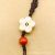 DIY Handmade Woven Keychain Bag Hanging Lanyard Cinnabar Boxwood Plum Blossom Star Moon White Root Olive Slices Beads