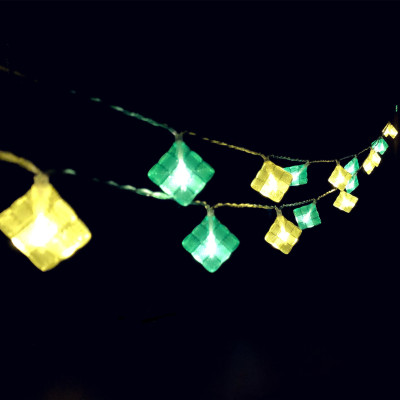 New Muslim Ramadan Festival Led Square Malay Bag Palm Lighting Chain Eid Ornamental Festoon Lamp Plastic Accessories