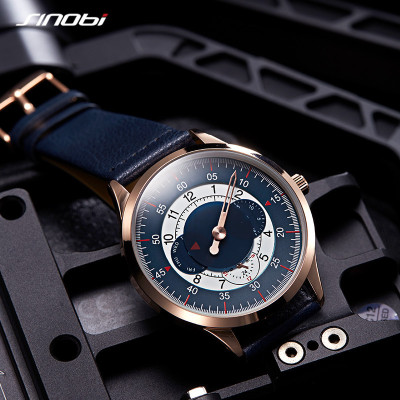 Sinobi Men's Watch Original Fashion Personality and Creativity Waterproof Quartz Watch Men's Watch Cross-Border Wholesale Delivery 9815