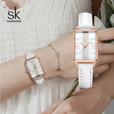 SK Women's Watch Fashion Minimalist Creative Waterproof Women's Watch Quartz Watch Strap Watch Cross-Border Hot Selling Wholesale 0147