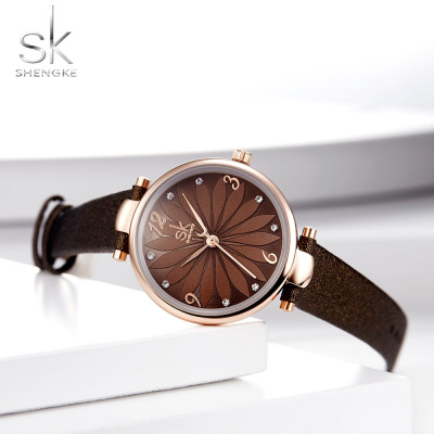 SK Watch Stylish and Simple Personality Creative Women's Watch Waterproof Quartz Watch Watch Direct Sales Cross-Border Wholesale 8047