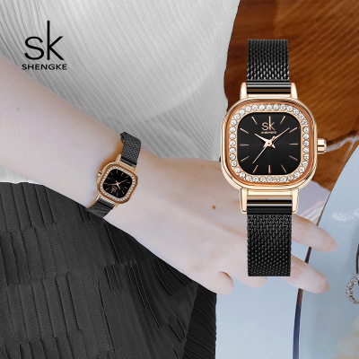 Shengke Women's Watch Women's Wholesale Famous Watch Cross-Border Foreign Trade Fashion Diamond-Embedded Light Luxury Waterproof Quartz Watch Watch 0170