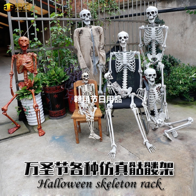 Halloween Haunted House Decoration Room Escape Scary Skull Scattered Skeleton Head Horror Script Kill Atmosphere Props