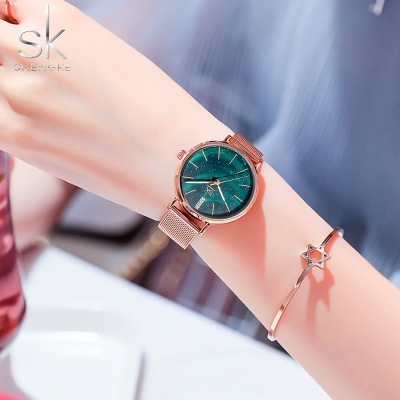 SK Watch Women's Wholesale Famous Watch Fashion Creative Personality Starry Dial Waterproof Watch Foreign Trade Cross-Border Wholesale 0103