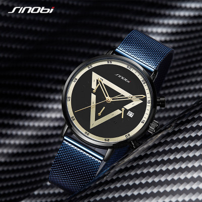 Sinobi Men's Watch Fashion Creative Personality Mesh Strap Watch Cross-Border Foreign Trade Wholesale Generation Factory Direct Sales 9830