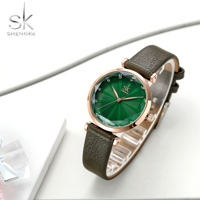SK Shengke Fashion Women's Watch Creative Simple Temperament Women's Watch Belt Style Live Wholesale Delivery 0099