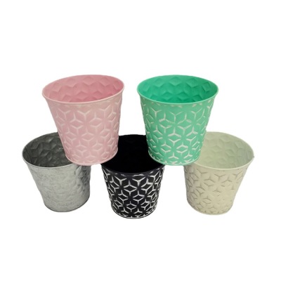 New Products in Stock Candy Color Desktop Pen Container Storage Bucket Succulent Bonsai Iron Bucket Domestic Ornaments