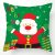 New Christmas Pillow Cover Santa Claus Green Elk Plaid Linen Digital Printing Cushion Cover Factory Direct Sales