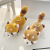 Children's and Girls' Cartoon Brown Bear Short Plush Doll Animal Ornaments Couple Girlfriends Car Pendant Baby Catching Machine Toys