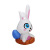 Easter Inflatable Rabbit 1.2 M Polyester Luminous Led Cartoon Rabbit Inflatable Model Outdoor Decoration Grass Rabbit