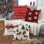 New Christmas Snowflake Pillow Cover Red Letter Plaid Linen Digital Printing Cushion Cover Cross-Border Hot Sale