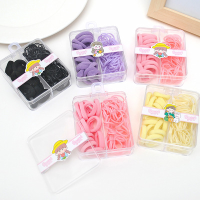 Cute Children's Hair Band Seamless Small Size Towel Ring Thickened Disposable Rubber Bands Set Baby Hair Rope Hair Accessories