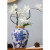 Ceramic and White Porcelain Vase  Imitation Chinese Style Living Room Entrance TV Cabinet Flower Arrangement Decoration 