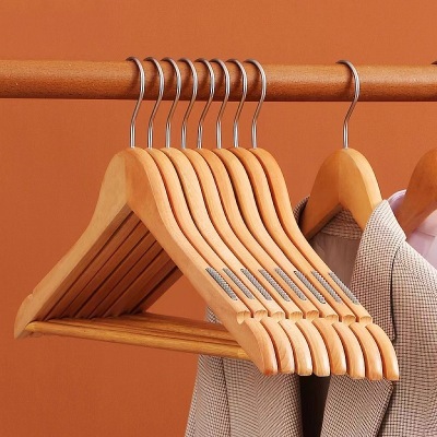 Solid Wood Hanger Clothing Store Home Wood Special Non-Slip Hanger Clothes Clothes Support Non-Slip Wooden Clothes Hanger
