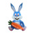 Easter Outdoor Cartoon Inflation Model 1.2 M Easter Inflatable Rabbit LED Lights Holiday Venue Layout