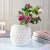 New Chinese Style Hollow-out Hand-Carved White Glass Vase Ins Nordic Style Home Decoration Hydroponic Vase