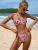 2022 Summer Export Spot Floral Pink Split Bikini