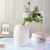 New Chinese Style Hollow-out Hand-Carved White Glass Vase Ins Nordic Style Home Decoration Hydroponic Vase