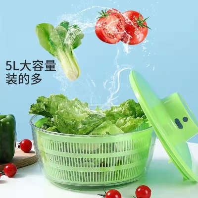 Electric Household Vegetables Dehydrater Fruit Drain Basket Laundry-Drier Kitchen Innovative Salad Vegetable Washing and Deoiling Basin
