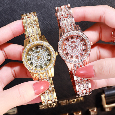 Foreign Trade Wish Top-Selling Product Fashion Diamond Quartz Watch Temperament Steel Watch Women's Watch Starry Women's Watch Wholesale