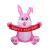 Easter Outdoor Decoration 1.5 M Pink LED Luminous Cute Rabbit Inflatable Model Easter Inflatable Rabbit