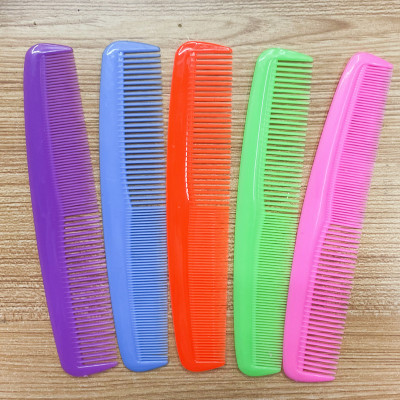 Color Plastic Comb without Handle Large Dense Tooth Comb