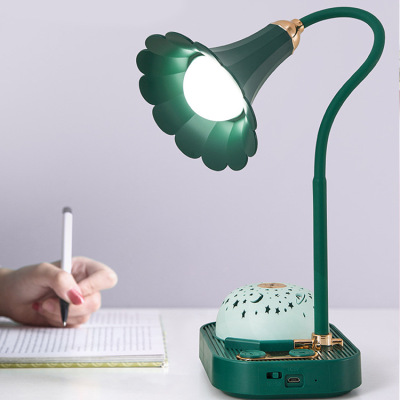 Phonograph Projection Led Desk Lamp Folding Touch Induction Charging Learning Eye Protection Bedroom Desk Reading Student Lamp
