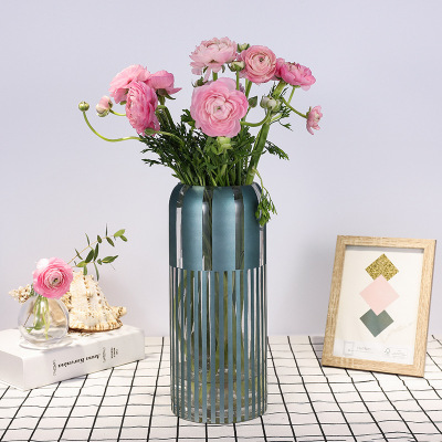 Nordic Simple Creative Glass Vase Crafts Living Room Dining Table Flowers Vase Home Decorations
