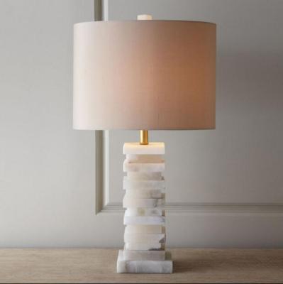 American Living Room Bedroom Bedside Model Room Hotel Marble Table Lamp Light Luxury Post-Modern Factory Direct Sales One Piece Dropshipping
