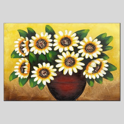 SUNFLOWER Flower Oil Painting, Oil Painting Decoration, Handmade Painting, Living Room Oil Painting, Oil Painting