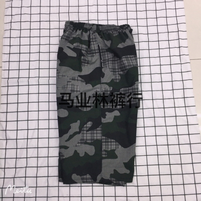2022 Middle-Aged and Elderly Men's Pants Summer Camouflage Shorts Loose Casual Cropped Pants Men's Tooling Camouflage Factory Direct Sales