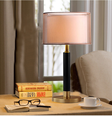 American Style Desk Lamp European Iron Bedroom Bedside Lamp New Classical Study Creative Hotel Room Table Lamp One Piece Dropshipping