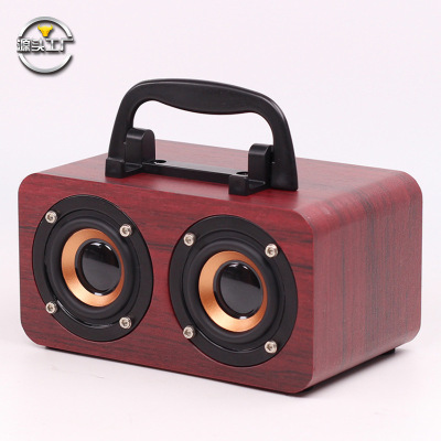 Bluetooth Portable Audio Retro Subwoofer Simple Wooden Speaker Wireless Mini Bluetooth Speaker