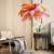 Feather Floor Lamp Resin LED Floor Light for Bedroom Living Room, Elegant Standing Lamp 