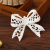 Christmas Decoration Props White Snowflake Bow Christmas Tree Ornaments Hanging Ornaments with Holiday Dress up Material Wholesale