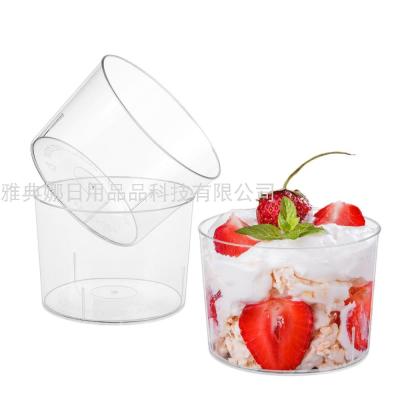 Round Transparent Thickened Mousse Cup Dessert Tiramisu Mousse Desser Cup Disposable 170ml