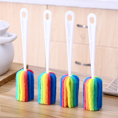 Cup Brush Cleaning Brush Kitchen Brush Long Handle Colorful Wash Glass Bottle Insulation Cup Brush