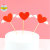 Baking Cake Inserting Card Heart Wings Wedding Dessert Table Decorative Plaque Children's Birthday Cake Decoration 6 Pieces