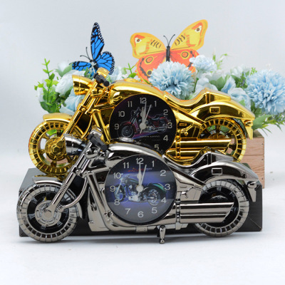 Creative Motorcycle Alarm Clock Clock Wholesale Wake-up Alarm Clock Birthday Gift Home Ornament Company Gift