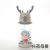 Cartoon Antlers Christmas Water Cup Children's Thermos Mug Pot Men and Women Student Portable Double-Layer Straw Kettle