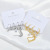 High-Grade Korean Earrings Set Simple and Light Luxury Letter Tassel Earrings Zircon Micro-Inlaid Bow Ear Clip