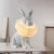 Rabbit Table Lamp New Resin Boys and Girls Bedroom Bedside Decoration Cute Children's Room Decorative Modeling Lamp