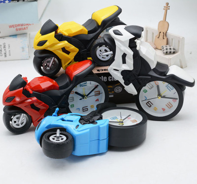 Korean Style Creative Swing Table Motorcycle Alarm Clock Student Wake-up Clock Stationery Store Supply Daily Necessities Wholesale