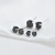 Sterling Silver Needle One-Card Multi-Pair Ear Studs Real Gold Plating New Simple and Versatile Light Luxury Micro-Inlaid Three-Pair Ear Studs